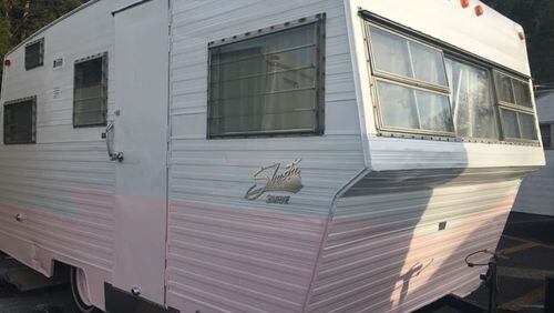 Recreational vehicles can no longer be parked on property facing Main Street in Lilburn. Courtesy Vintage Camper Trailers