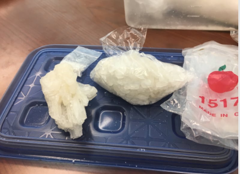 Forty ounces of methamphetamine was recovered Wednesday in Hall County. (Credit: Hall County Sheriff’s Office)