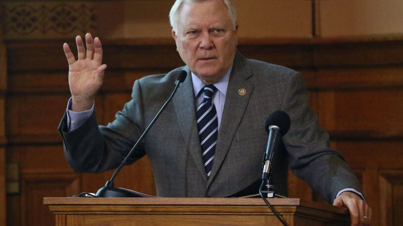Gov. Nathan Deal made his budget address before the joint Appropriations Committee as House and Senate budget hearings opened for the 2017 session. BOB ANDRES /BANDRES@AJC.COM