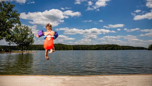Families can indulge in everything from swimming to boating at Lake Oconee. Contributed by Greene County CVB
