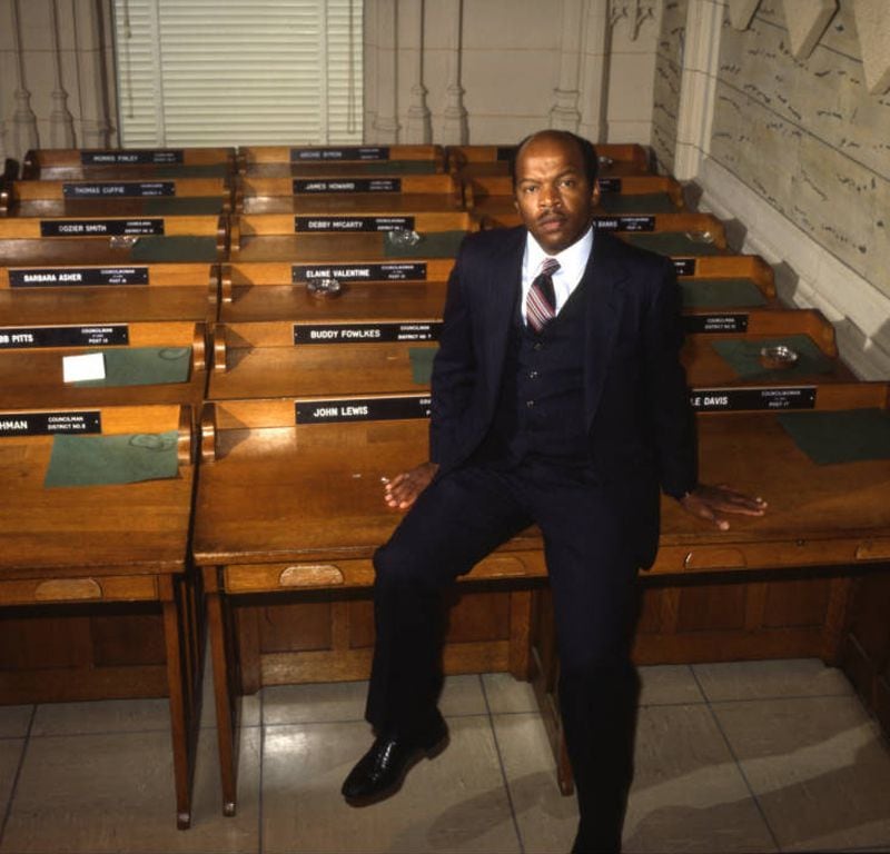 Civil rights activist John Lewis was a political neophyte when he was elected to the Atlanta City Council in October 1981. (Floyd Edwin Jillson / AJC Archive at GSU Library AJCN120-048c)