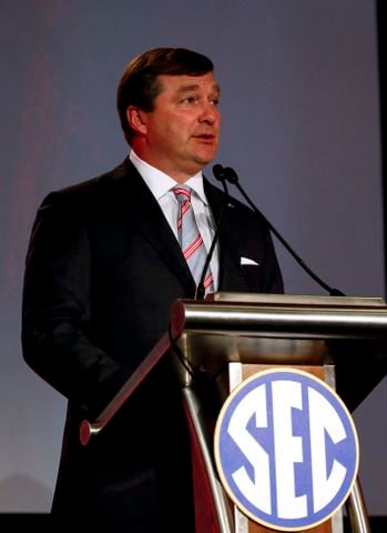 Photos: Kirby Smart talks UGA football at SEC Media Days