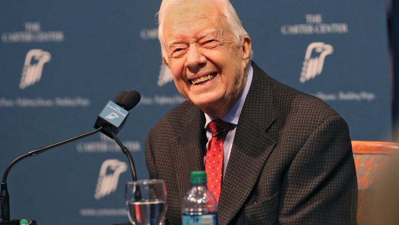 Since announcing his cancer diagnosis in August, Former President Jimmy Carter, 91, has kept busy. He announced on Sunday his cancer is gone. Ben Gray / bgray@ajc.com