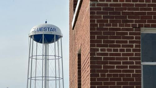 BlueStar Studios convinced Clayton County to place the name on a nearby dormant water tower. RODNEY HO/rho@ajc.com