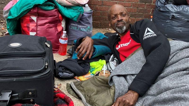 Gregory Moore, who had been sleeping on the street in downtown Atlanta, said he was going to a shelter to enter a program that helps people who are homeless. 