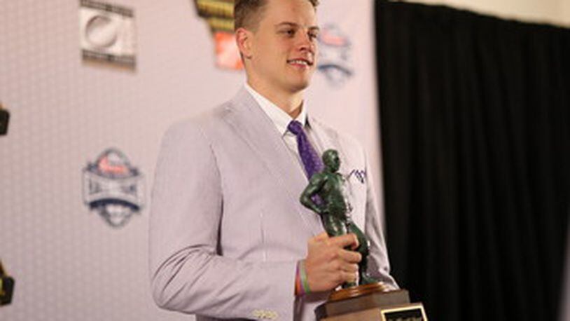 LSU quarterback Joe Burrow at the College Football Awards show.