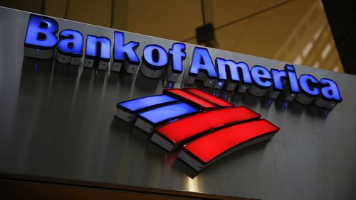 FILE - This Tuesday, Jan. 14, 2014, file photo shows a Bank of America sign in Philadelphia. Bank of America reports their earnings on Tuesday, april 16, 2024. (AP Photo/Matt Rourke, File)