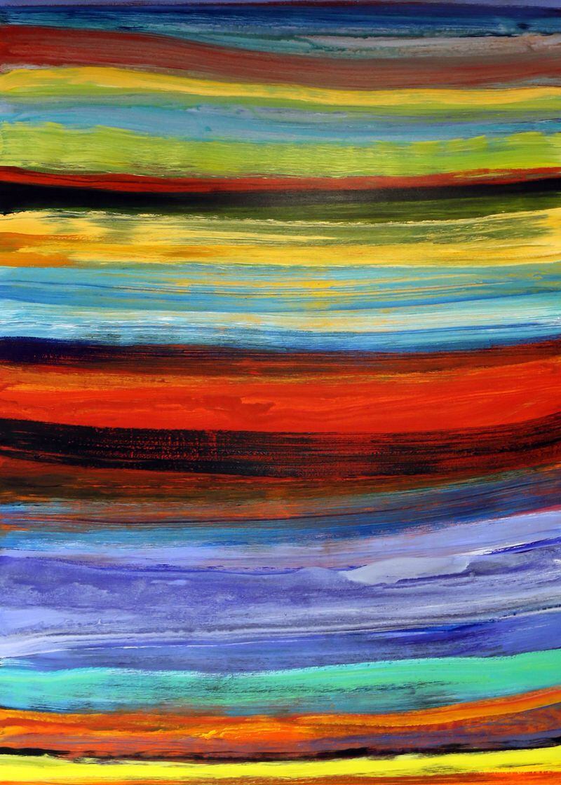 Deanna Sirlin’s “Long For”, 2020, acrylic on canvas, is an example of her mastery of color.