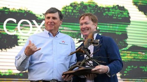 Jim Kennedy, left, and Adam Putnam, CEO of Ducks Unlimited. Source: Ducks Unlimited