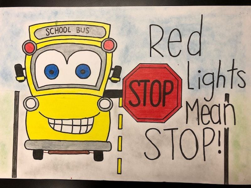 Santiago Pena-Garcia of Stockbridge Elementary was the Division 2 winner of Henry County Schools bus safety poster contest.