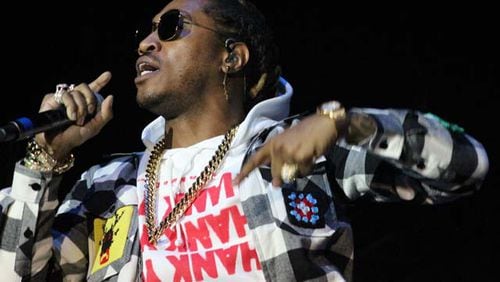 Future, shown at the 2017 Music Midtown festival, will play at halftime and post-game at the Atlanta Hawks’ home opener.