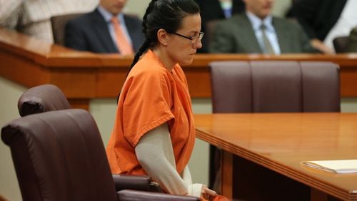 Victoria Rickman (entering courtroom) was denied bond Friday, Oct. 4, 2013 by Judge Courtney L. Johnson in DeKalb County Superior Court in Decatur.