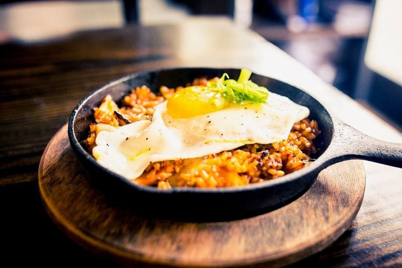 Kimchi Fried Rice with a sunny side up egg, which is optional. CONTRIBUTED BY RICHARD TANG