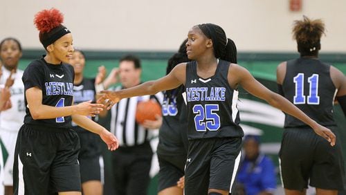 Raven Johnson (25) led Westlake to its third straight state title in 2020.