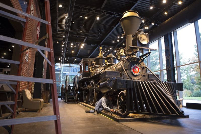 Brian Newell, job superintendent of C.D. Moody Construction Company, works on the Texas at the Atlanta History Center. Contributed by Casey Sykes