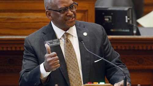 March 7, 2019 - Atlanta -  "It's hard to get anybody to come to the table who already owns the table. Atlanta owns this airport. Some of us may not like it, but they do," said state Sen. Emanuel Jones, D-Decatur, who later added: "When we talk about ethics, I don't think our hands are clean in here either."   The Georgia Senate voted Thursday to approve a measure that would give the state control of Hartsfield-Jackson airport. The legislature was in session for "crossover" day, the 28th day of the 2019 General Assembly.   Bob Andres / bandres@ajc.com
