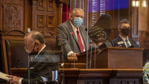 Georgia House Speaker David Ralston has urged the state's two U.S. senators to vote for $500 billion in aid for state governments as part of a coronavirus pandemic relief package. “Georgia’s economy is typically a strong network of diverse revenue streams, but the pandemic has affected all of them, even those like motor fuel that typically tend to resist downturns,” Ralston wrote in a letter to Sens. Kelly Loeffler and David Perdue. “The lagging effect on our largest revenue sources, income and sales taxes, is presenting us with additional challenges for months to come.”(ALYSSA POINTER / ALYSSA.POINTER@AJC.COM)