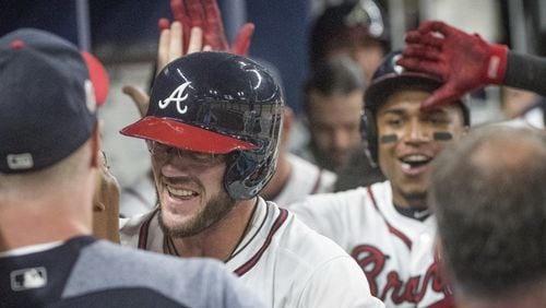 Braves catcher Tyler Flowers returned fro the disabled list and was back in the lineup Friday night against the Marlins.