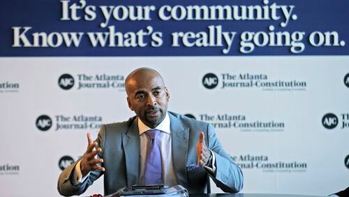 MARTA CEO Keith Parker met with the Atlanta Journal-Constitution editorial board Monday. (Bob Andres/AJC)