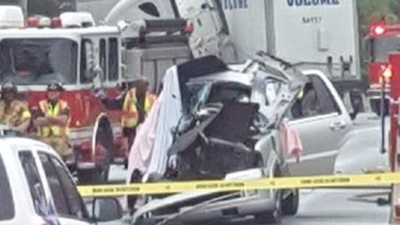 Four students were killed in a crash involving a tractor-trailer and a Lincoln Navigator.