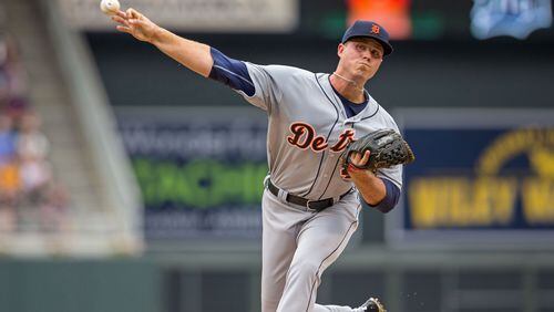 Former Georgia Tech pitcher Buck Farmer will take the mound for Detroit Thursday against Anaheim. (GETTY IMAGES)