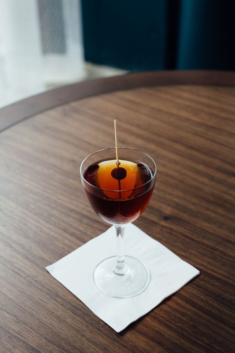 The Commodore, with rye, vermouth, amaro and Grotto cherry. Credit: Justen Clay.