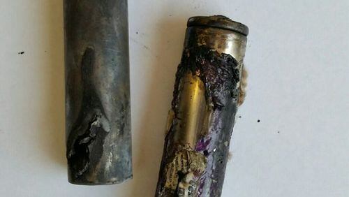 Kyle Petty’s wife, Melody, said her husband was looking at his phone when e-cigarrett batteries in his pocket exploded without warning. (Credit: Channel 2 Action News)