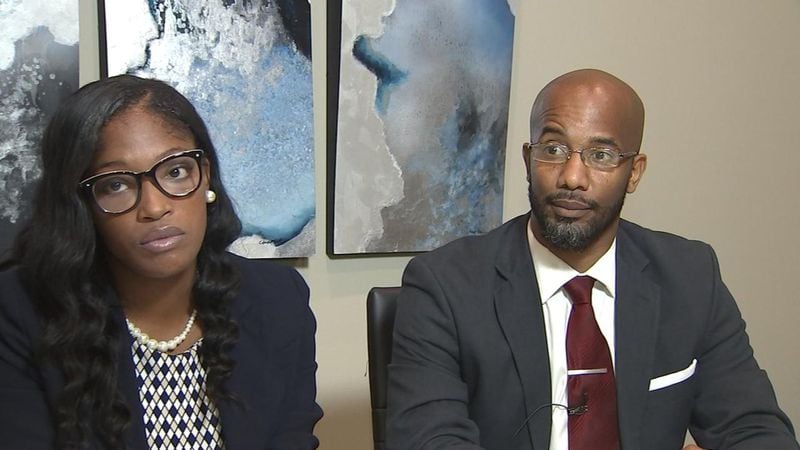 Ashlee Wright says DeKalb County Commissioner Greg Adams sexually harassed her in the workplace through a series of text messages and phone calls. Wright spoke about the allegations with her attorney, Robert James, in an interview with The Atlanta Journal-Constitution and Channel 2 Action News. RICHARD COLEMAN / WSB-TV