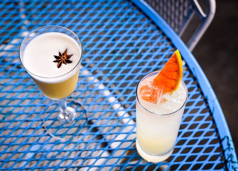 Cocktails at Field Day include the Mauresque (left) and the Paloma. CONTRIBUTED BY HENRI HOLLIS