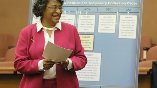 Fulton County Attorney Patrise Perkins-Hooker said the county will again have to go to court over property tax issues. BOB ANDRES /BANDRES@AJC.COM AJC FILE PHOTO