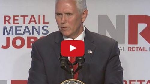 Vice President Mike Pence speaks at the Retail Advocates’ Summit in Washington, D.C. on July 18, 2017.