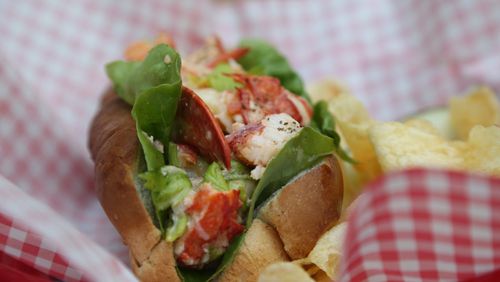 Lobster Roll at Great Lakes Culinary Center in Southfield on Monday, Aug. 4, 2014. (Kathleen Galligan/Detroit Free Press/TNS)