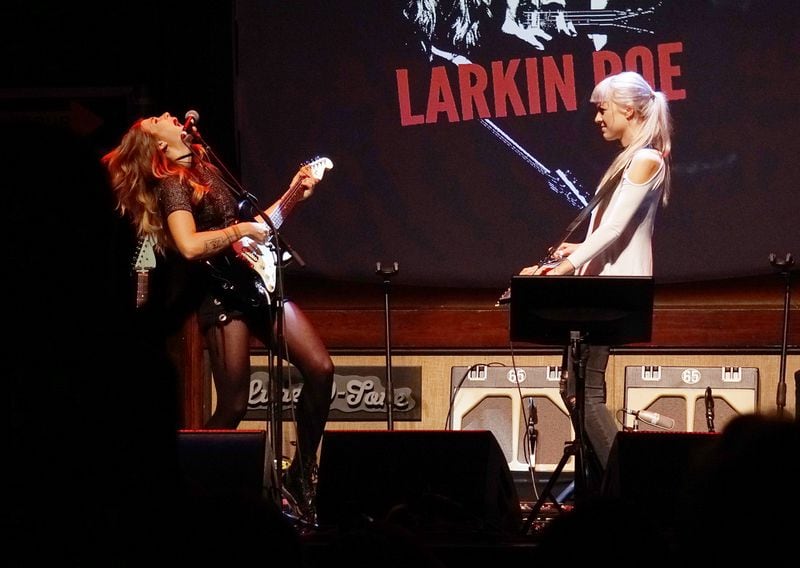 Atlanta's Larkin Poe - Rebecca and Megan Lovell - have been on tour with Costello several times. Photo: Akili-Casundria Ramsess - Eye of Ramsess/Special to the AJC.