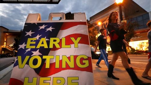 Early voting in Georgia starts on Oct. 15. Curtis Compton/ccompton@ajc.com
