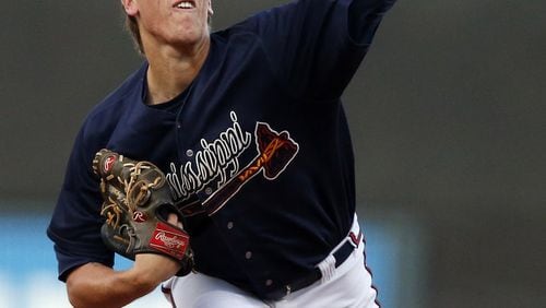 Braves prospect Kolby Allard was named Double-A Southern League Pitcher of the Week and organizational Pitcher of the Month for April. The 19-year-old is rated the Braves’ No. 3 overall prospect and top pitching prospect by Baseball America. (AP Photo/Rogelio V. Solis)