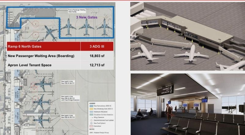 Hartsfield-Jackson International Airport plans to add three gates to the north end of Concourse E. Source: Hartsfield-Jackson
