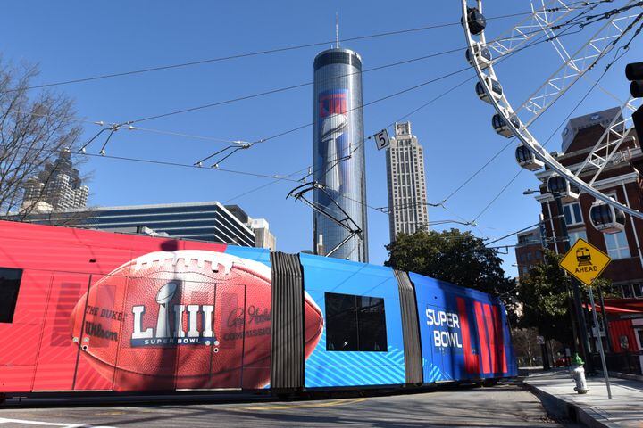 Photos: See how Atlanta's landmarks have readied for Super Bowl