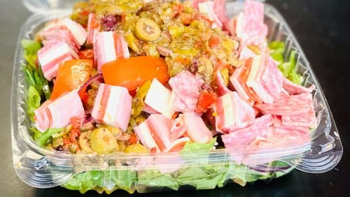 The Po’Boy Shop’s Muffuletta Salad. (Courtesy of David Schmidt)