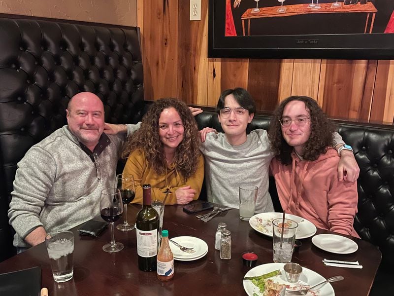 Steven Blesi, second from right, with his father, Steve, his mother, Maria and brother, Joey. Blesi was studying abroad in South Korea when he died in a Halloween event on Saturday.