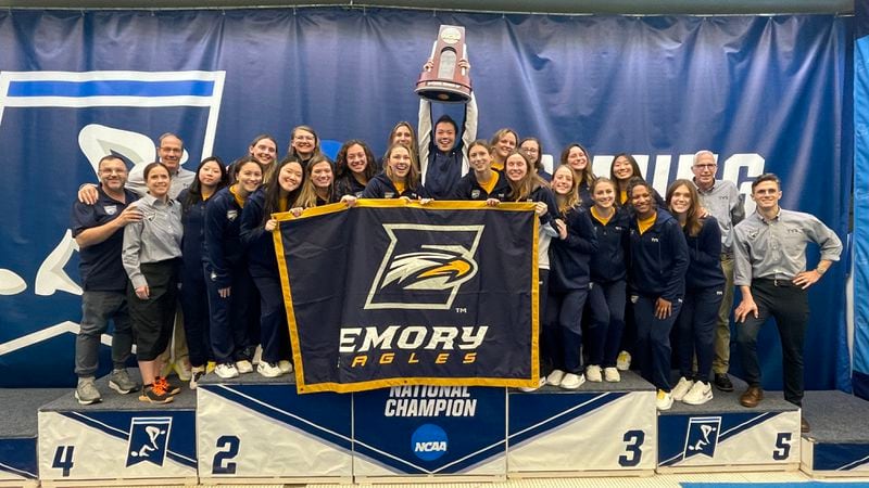 The Emory women's swimming & diving team was the national runner-up for the second consecutive year. (Photo courtesy of Emory University)