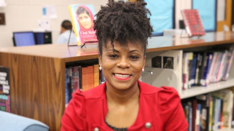 A librarian at Meadowcreek High School in Gwinnett, Cicely Lewis is the 2020 National School Librarian of the Year. She says efforts by lawmakers to limit books in school libraries help their reelection campaigns, not students. (Courtesy photo)