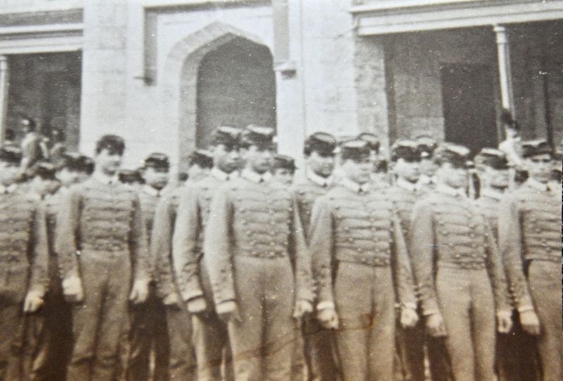 Henry O. Flipper, center left, stands with other West Point graduates in 1877 in this photo from the Jack Hadley Black History Museum in Thomasville. Despite a distinguished military, Flipper was dismissed from the Army over a charge of conduct unbecoming of an officer. His dismissal was changed to an honorable discharge in 1976 and he was pardoned by President Clinton in 1996. (Courtesy of Jack Hadley Black History Museum)