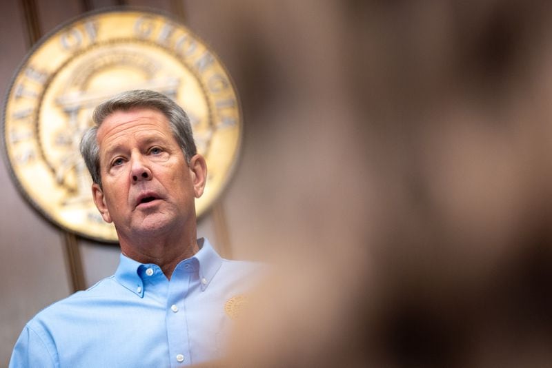 Since winning his reelection bid last year, Gov. Brian Kemp has unloaded on former President Donald Trump, rejecting his lies about a “rigged” 2020 election and dubbing him a “loser” for skipping the first GOP debate. (Arvin Temkar / arvin.temkar@ajc.com)