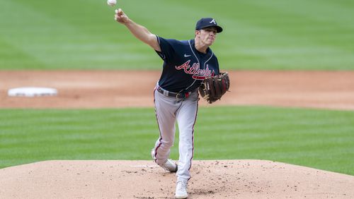 Allan Winans got the start for the Braves in Game 1 of Sunday's doubleheader against the Nationals in Washington. (AP Photo/Stephanie Scarbrough)