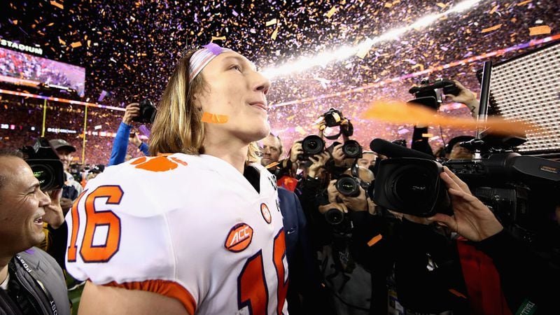 Clemson wins national championship: Freshman quarterback Trevor Lawrence was named the offensive player of the game with 347 yards and three touchdowns in Monday's 44-16 victory over Alabama in the College Football Playoff National Championship. (Ezra Shaw/Getty Images)