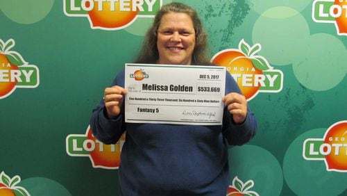 Melissa Golden, of Acworth, won a $533,669 Fantasy 5 jackpot in December 2017.