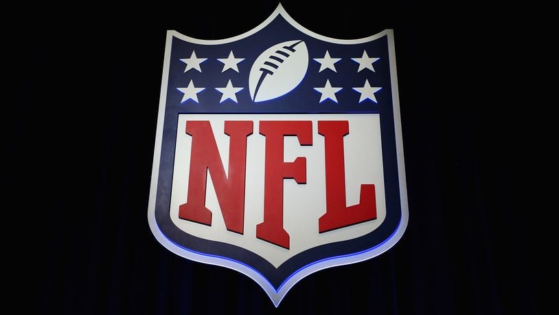 The NFL shield logo is seen following a news conference held by NFL Commissioner Roger Goodell at the George R. Brown Convention Center in Houston on February 1, 2017. (Tim Bradbury/Getty Images/TNS)