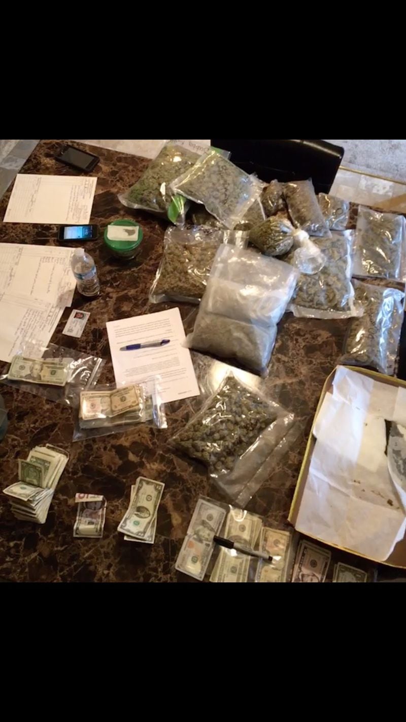 Drugs and cash were seized in a Jackson County raid Monday. (Credit: Appalachian Regional Drug Enforcement Office )
