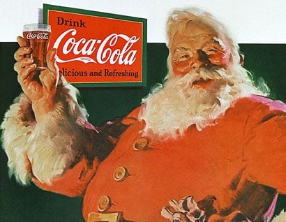Santa through the years: 1931 Coca-Cola ad that helped popularize modern version of Santa.