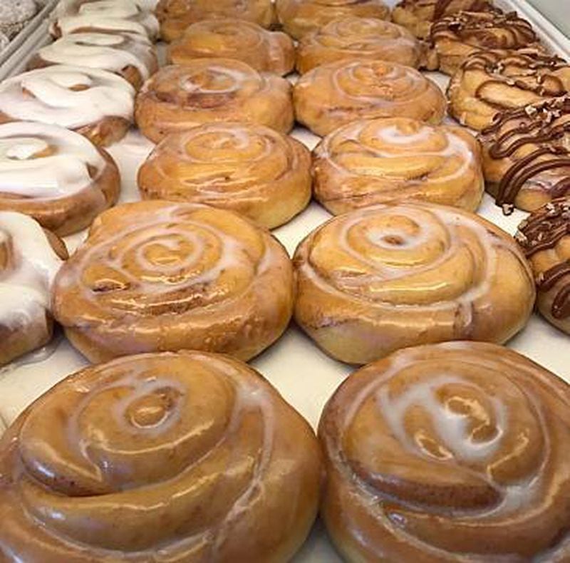 Cinnamon Swirls, Pecan Sticky Buns and Cheese Danishes from Sublime Doughnuts.